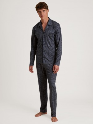 Pigiami Uomo Calida Special Pyjamas Made Of Tencel™, Modal And Silk Schwarz | 7451-EVDFN