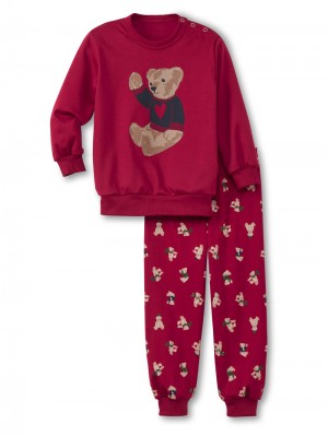 Pyjama Bambino Calida Family & Friends Pyjama With Cuff Rosse | 8635-EVHQB