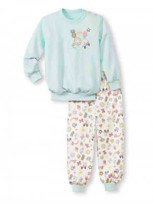 Pyjama Bambino Calida Toddlers Skates Pyjama With Cuff Blu | 1425-KUCTA