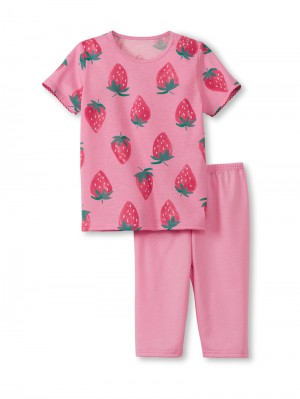 Pyjama Bambino Calida Toddlers Strawberry 3/4 Pyjama Rosa | 9723-MGRUY