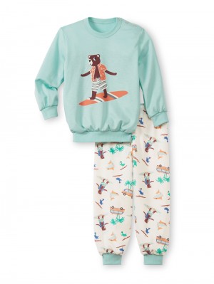 Pyjama Bambino Calida Toddlers Surf Pyjama With Cuff Blu | 1492-IVPNC