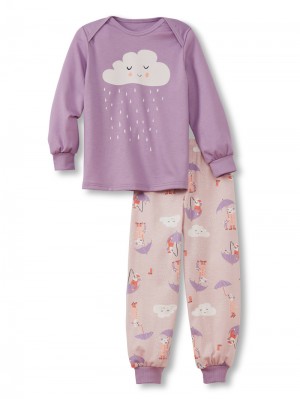 Pyjama Bambino Calida Toddlers Umbrella Pyjama With Cuff Lavanda | 2046-BUHJP