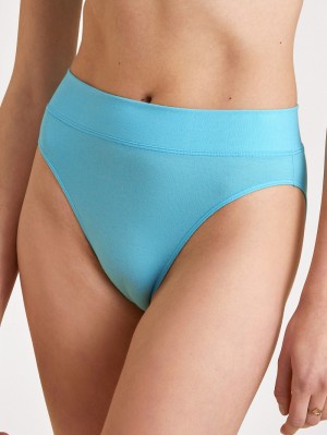 Yoga Donna Calida Elastic Brief, High Waist Blu | 4587-RXKIJ