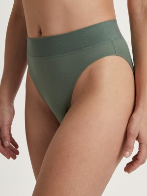 Yoga Donna Calida Elastic Brief, High Waist Verdi | 7315-JQYVS