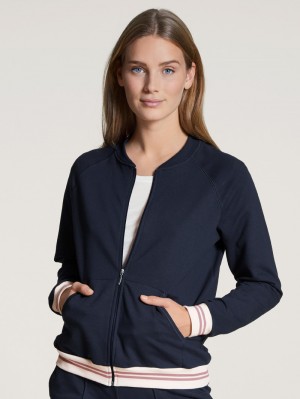 Yoga Donna Calida Favourites Lounge Jacket Corallo Blu | 6472-PHOKN