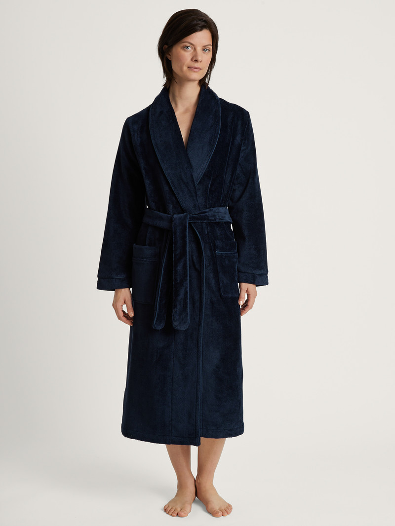 Bathrobes Donna Calida Cosy Shower Bathrobe Corallo Blu | 7138-XQLAY