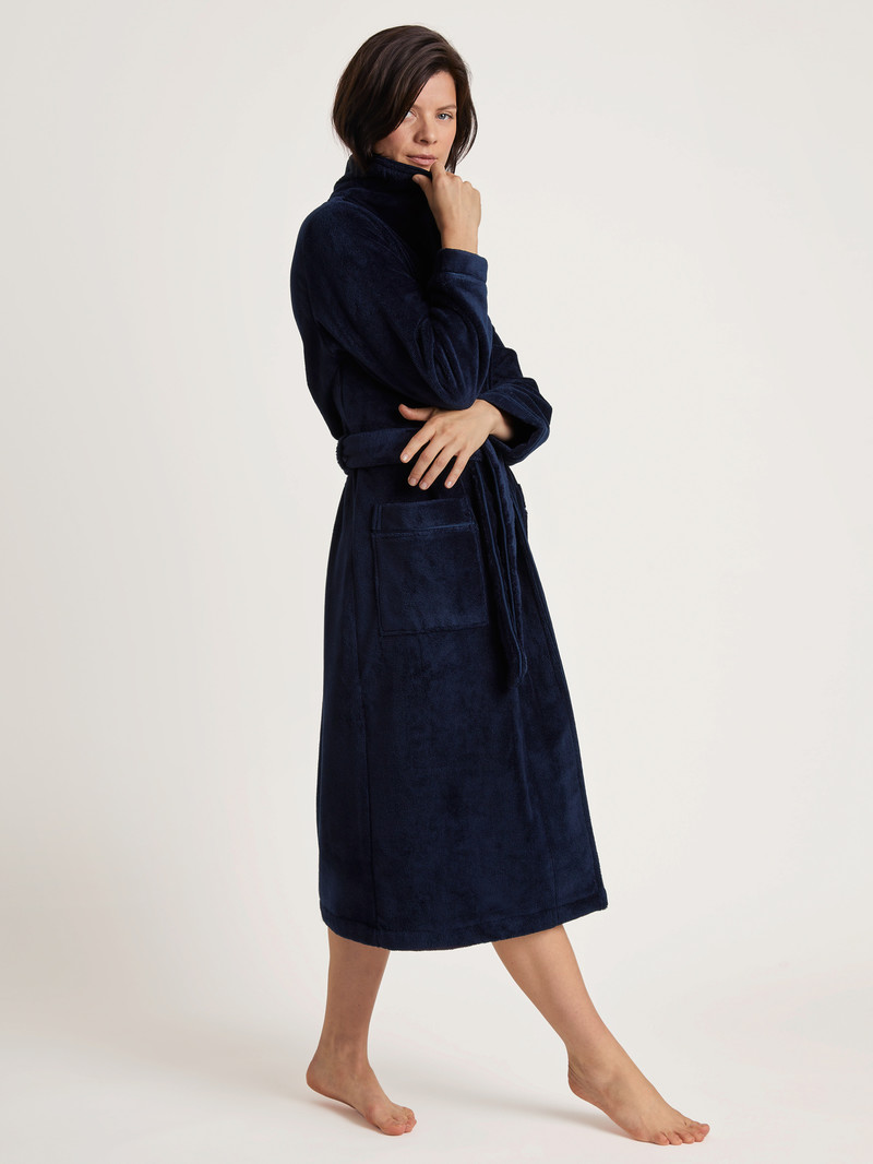 Bathrobes Donna Calida Cosy Shower Bathrobe Corallo Blu | 7138-XQLAY