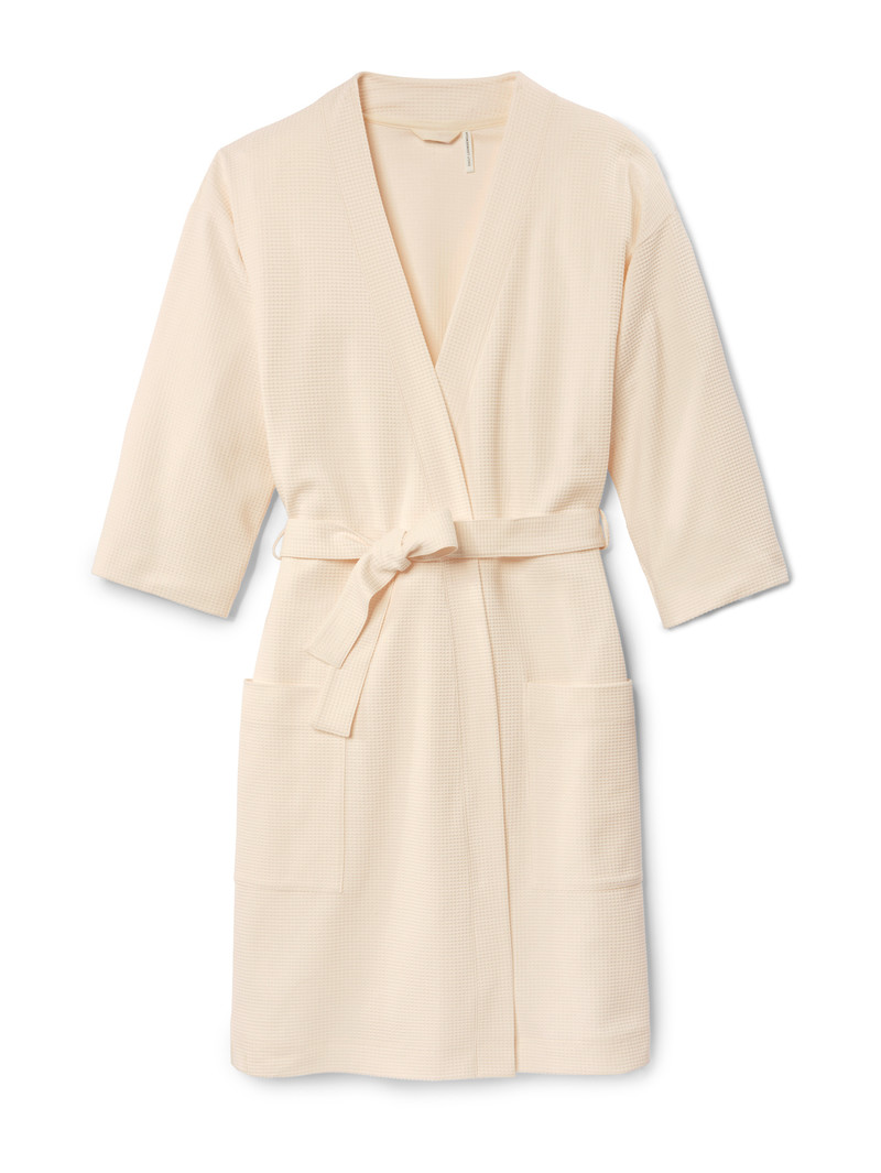 Bathrobes Donna Calida Cosy Shower Bathrobe, Length 95cm Bianche | 6184-MAQHR