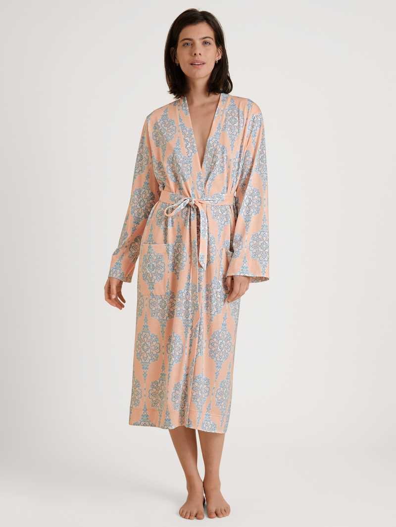 Bathrobes Donna Calida Favourites Balance Kimono, Length 120cm Peach Parfait | 0438-VGBQE