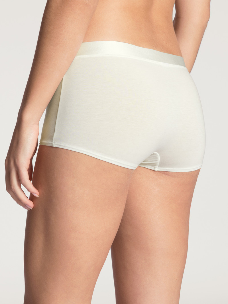 Biancheria Intima Donna Calida Cate Shorty Regular Cut Alabaster Crème | 8204-AQMJS