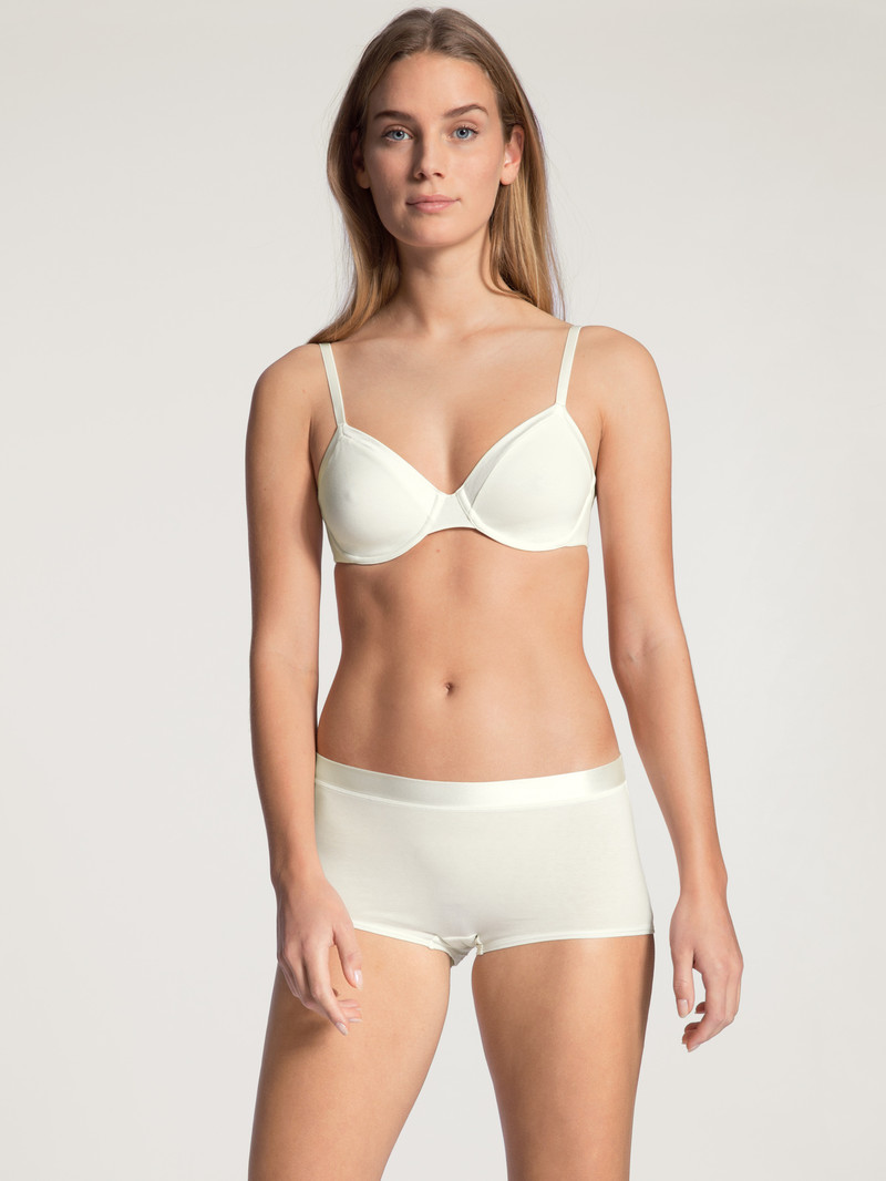 Biancheria Intima Donna Calida Cate Shorty Regular Cut Alabaster Crème | 8204-AQMJS