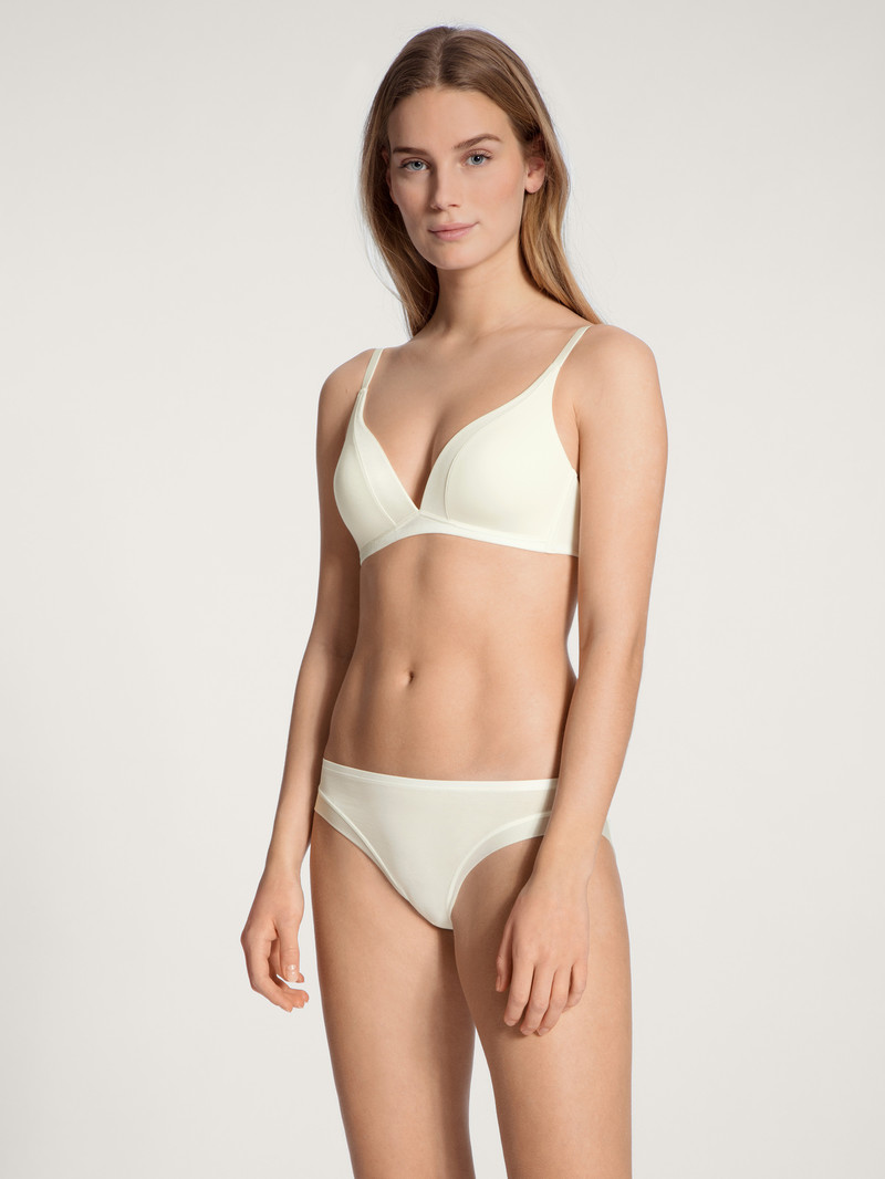 Biancheria Intima Donna Calida Cate Triangle Bra With Padding Alabaster Crème | 0583-MXPHN