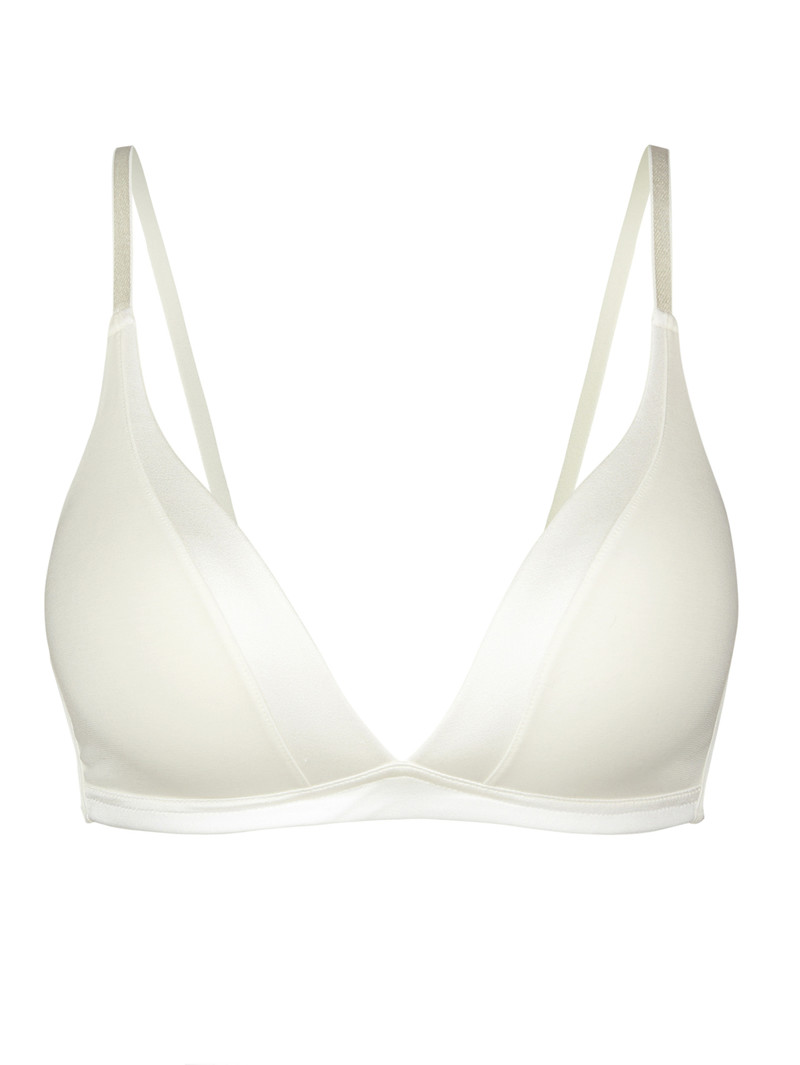 Biancheria Intima Donna Calida Cate Triangle Bra With Padding Alabaster Crème | 0583-MXPHN