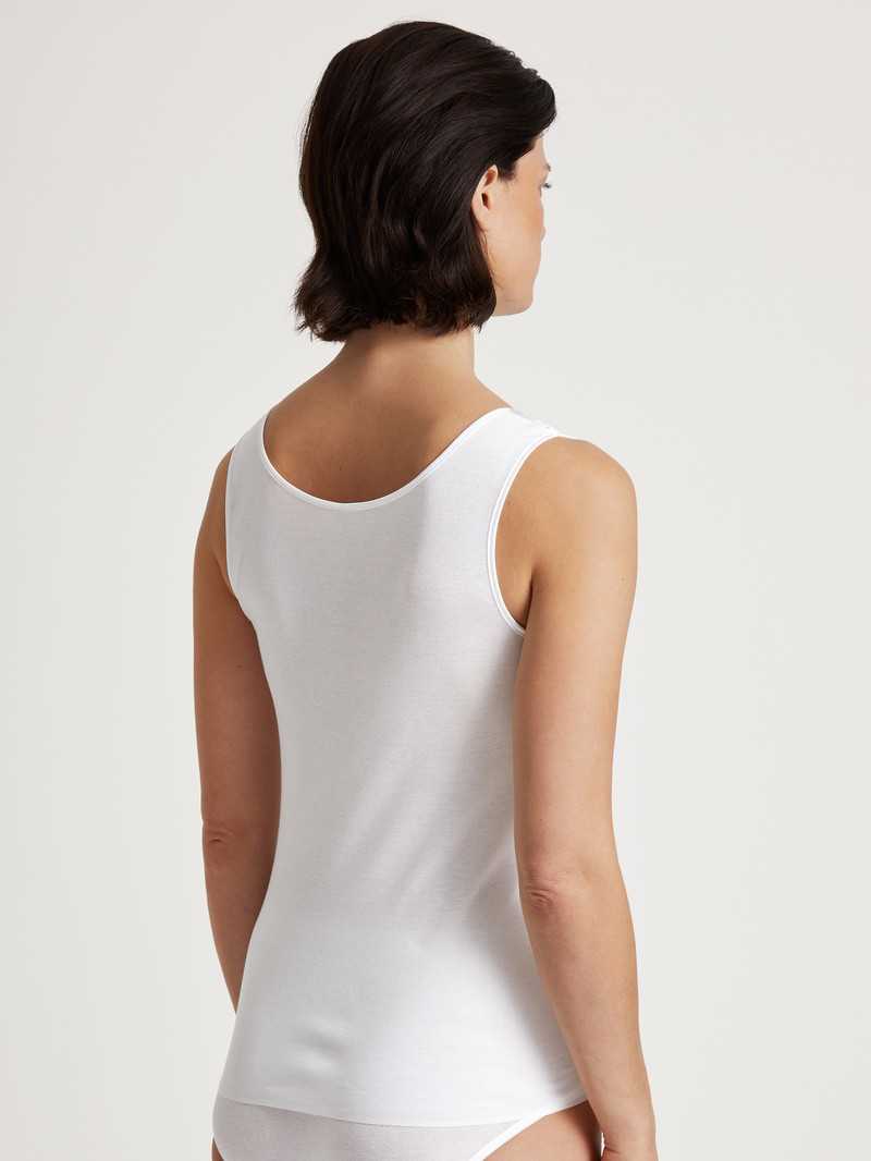 Biancheria Intima Donna Calida Cotton Desire Tank Top Weiss | 8250-FHNZS