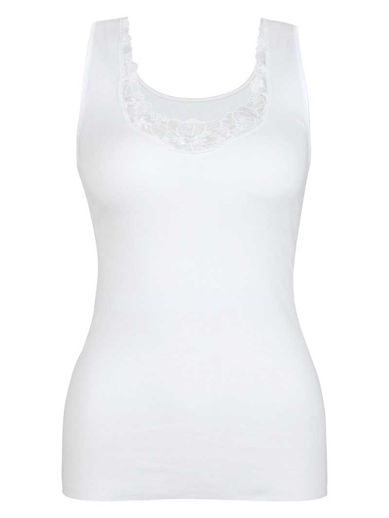 Biancheria Intima Donna Calida Cotton Desire Tank Top Weiss | 8250-FHNZS