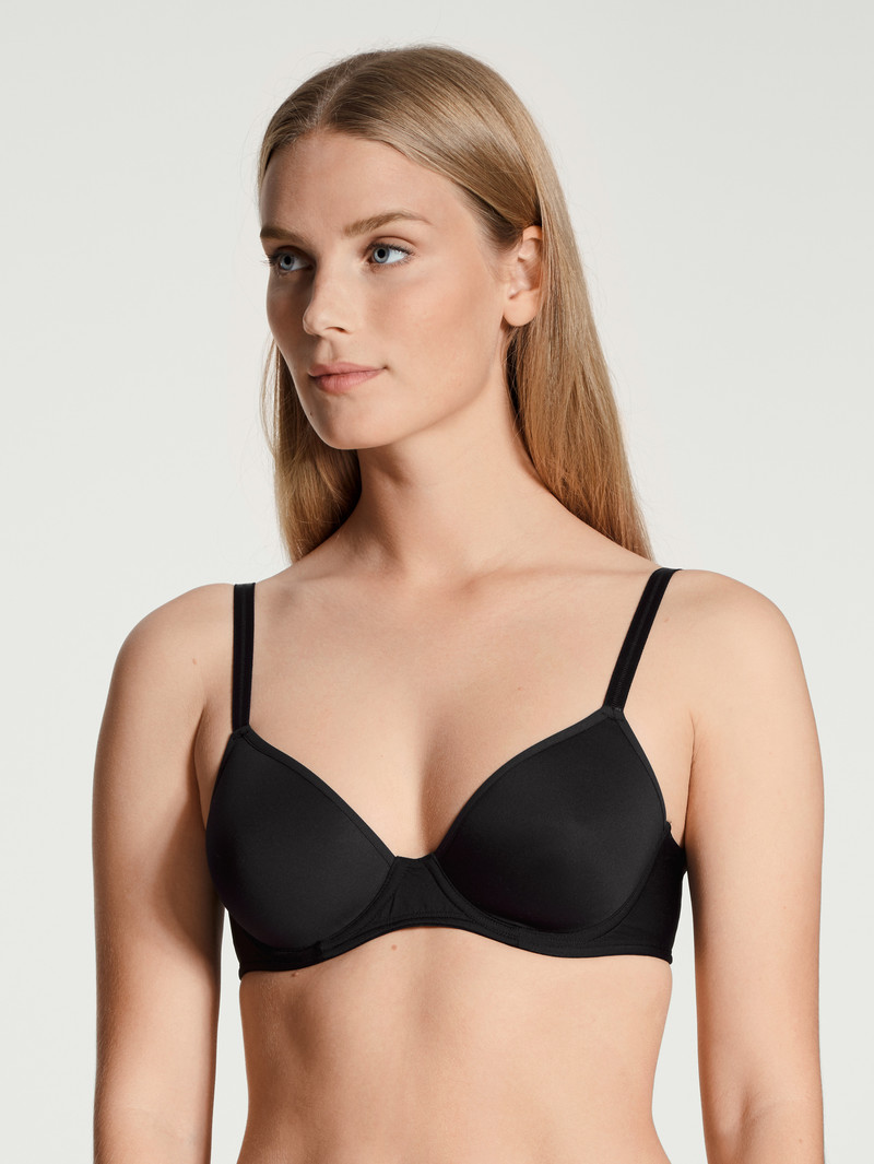 Biancheria Intima Donna Calida Eco Sense Bra With Underwiring Schwarz | 4283-AKDGX