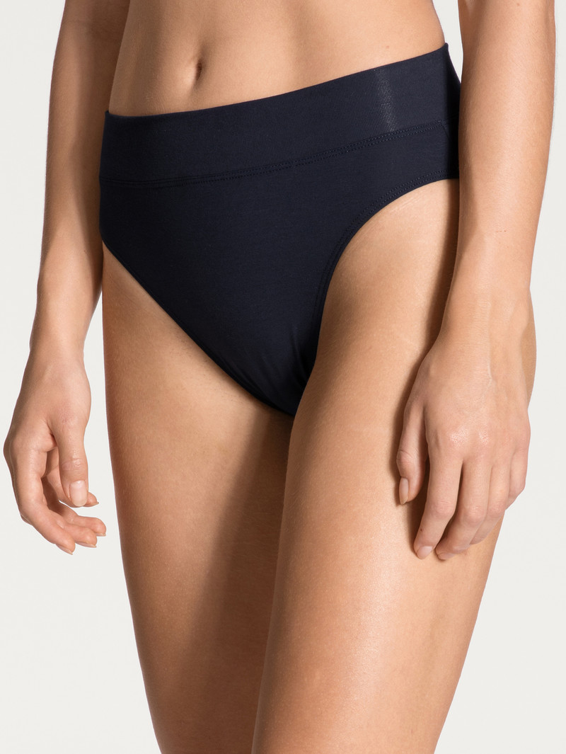 Biancheria Intima Donna Calida Elastic Brief With Soft Waistband In Double Pack, High Waist Corallo Blu | 7843-DNTUQ