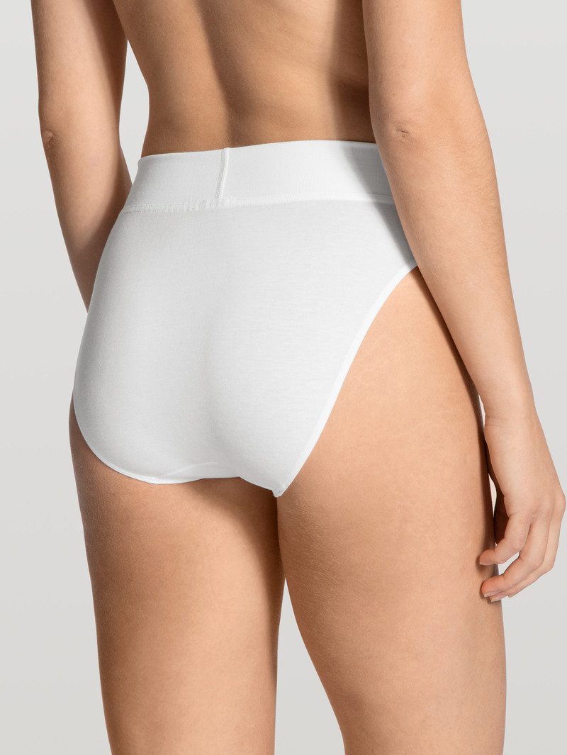 Biancheria Intima Donna Calida Elastic Duopack Brief Soft Waistband, High Waist Weiss | 1897-KSIHG