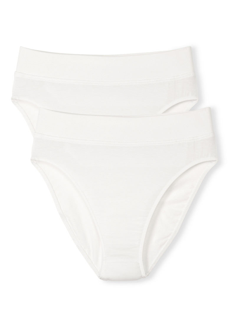 Biancheria Intima Donna Calida Elastic Duopack Brief Soft Waistband, High Waist Weiss | 1897-KSIHG