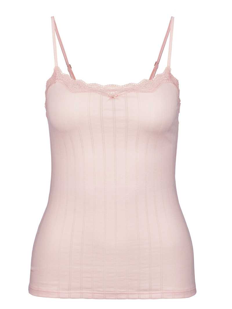 Biancheria Intima Donna Calida Etude Toujours Spaghetti Top Pearl Blush | 3942-WFOUE