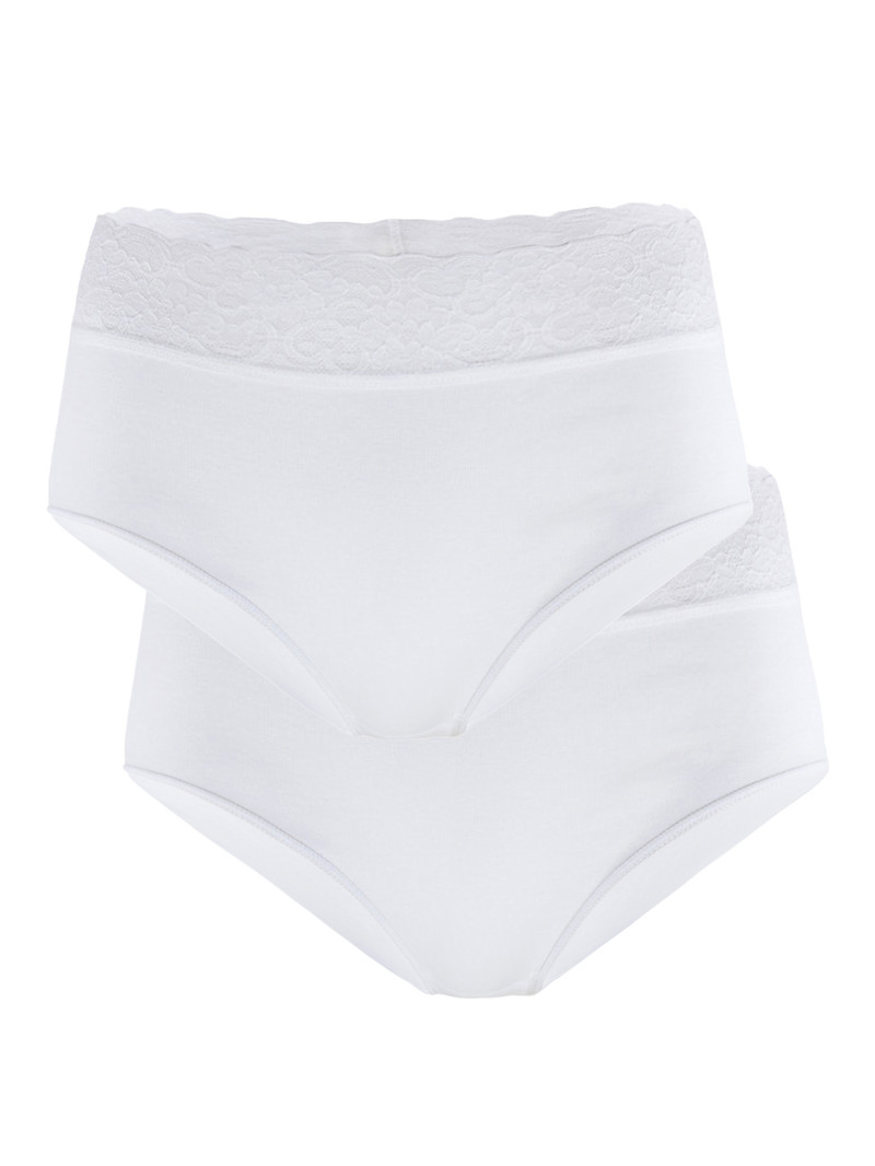 Biancheria Intima Donna Calida Iconics Midi-brief, 2er-pack Weiss | 3954-NQLBY