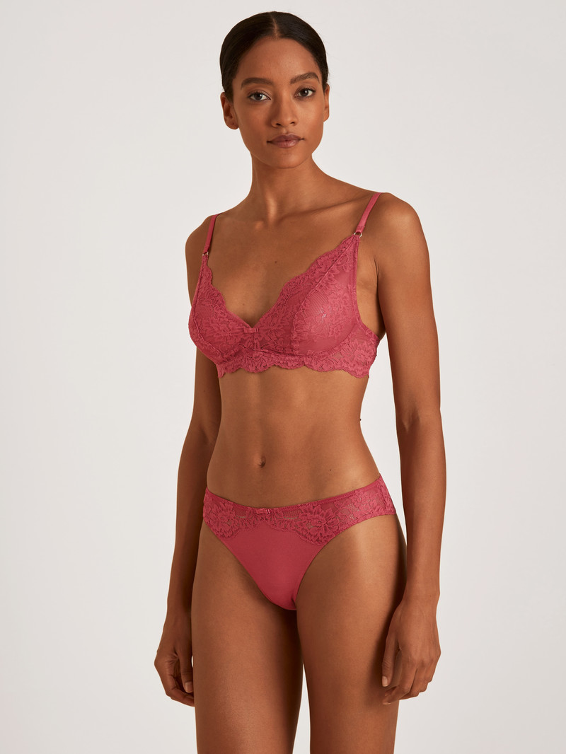 Biancheria Intima Donna Calida Modal Sense String Rosse | 7802-DHGUN