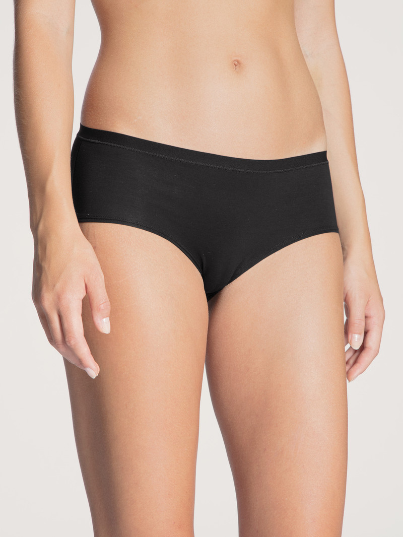 Biancheria Intima Donna Calida Natural Comfort Panty Schwarz | 3896-HISJW