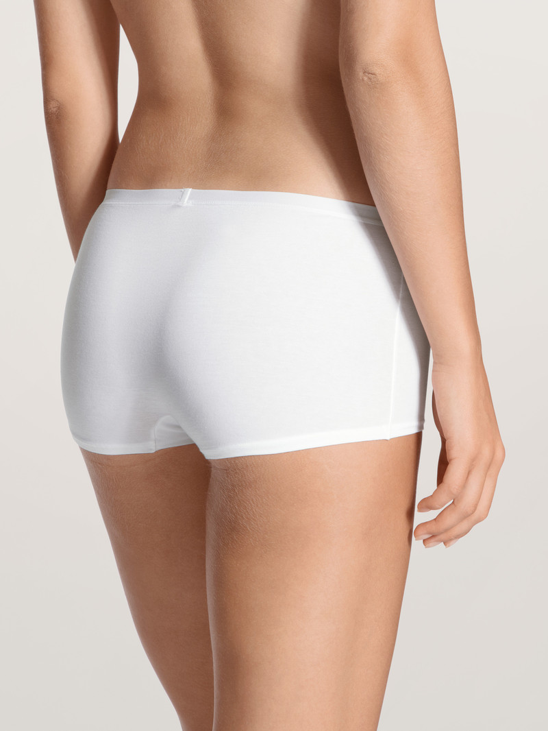 Biancheria Intima Donna Calida Natural Comfort Shorty Regular Cut Weiss | 7049-BOWXZ