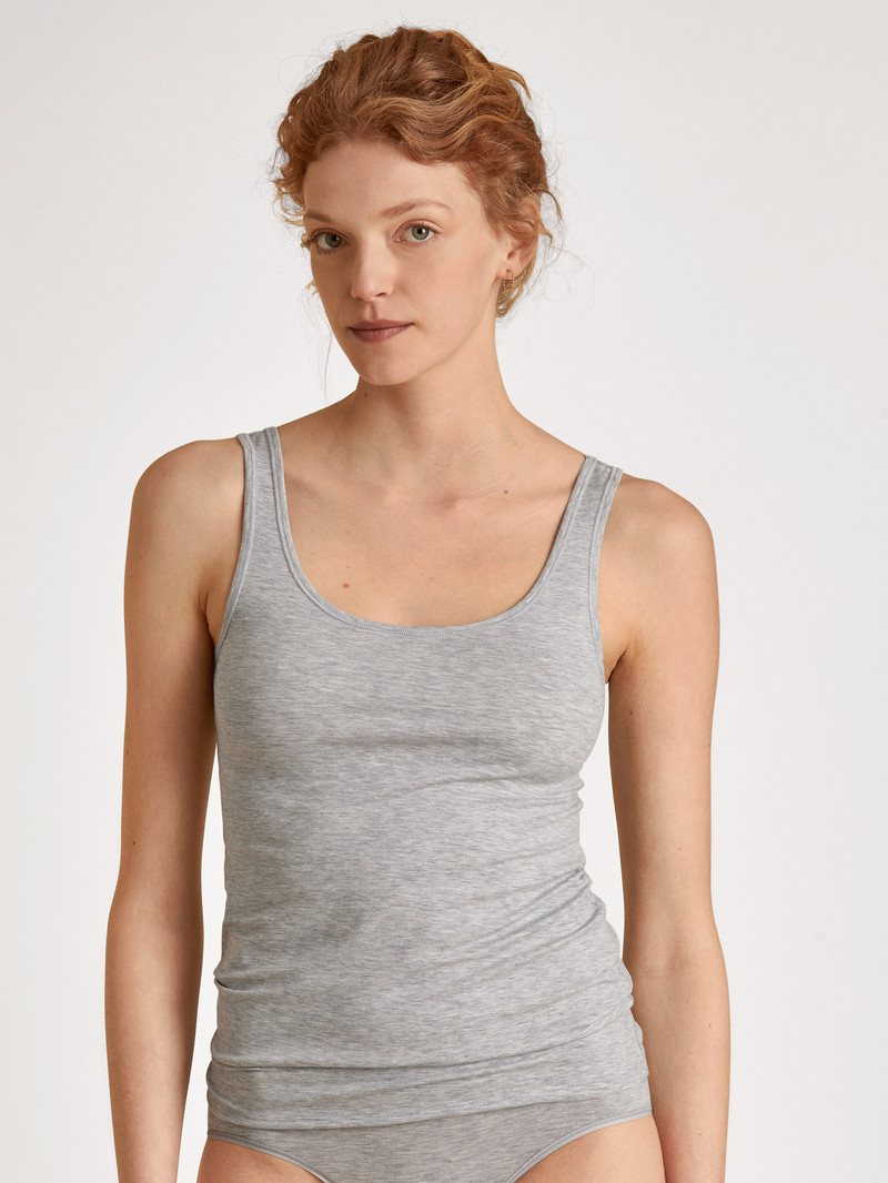 Biancheria Intima Donna Calida Natural Comfort Tank Top Grigie | 1546-VDEUM