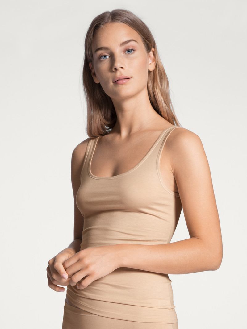 Biancheria Intima Donna Calida Natural Comfort Tank Top Rosa | 9573-HFWOJ