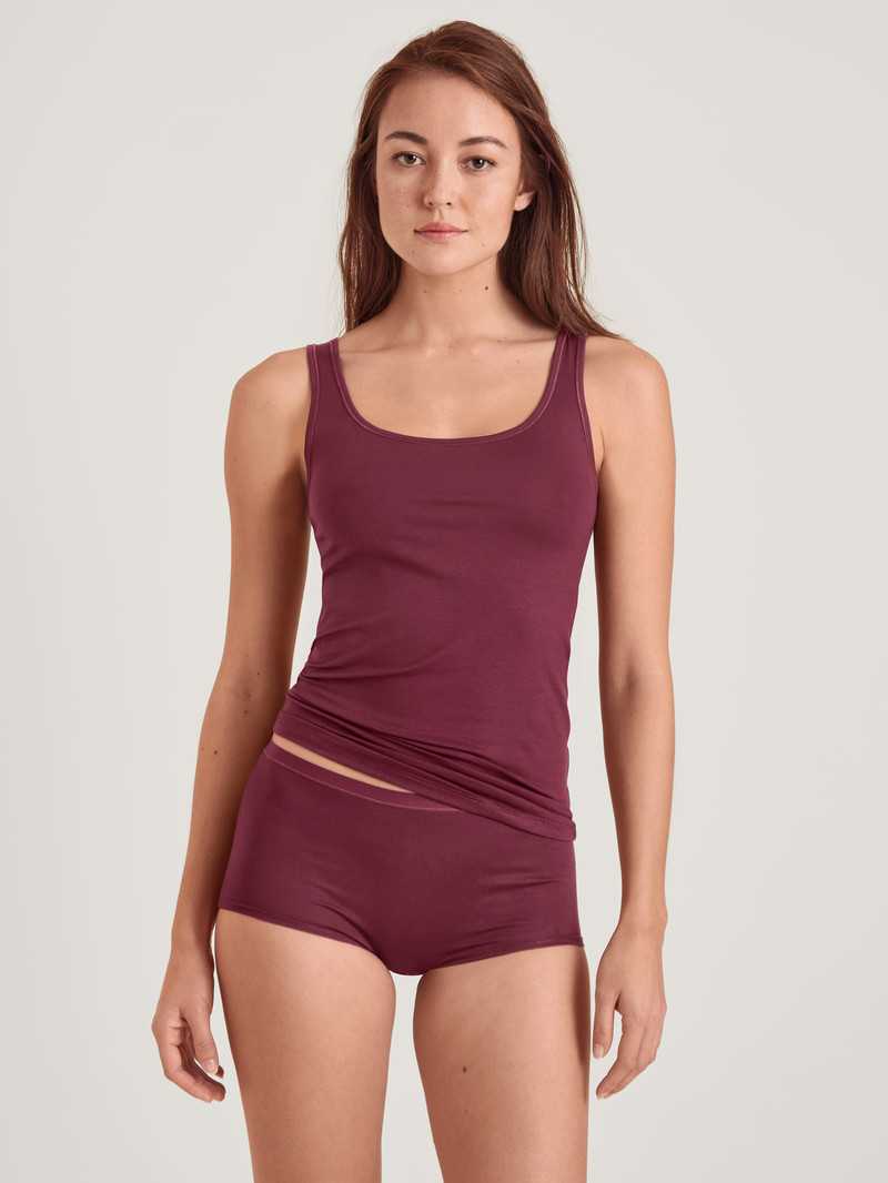 Biancheria Intima Donna Calida Natural Comfort Tank Top Rosse | 2594-JGHDR