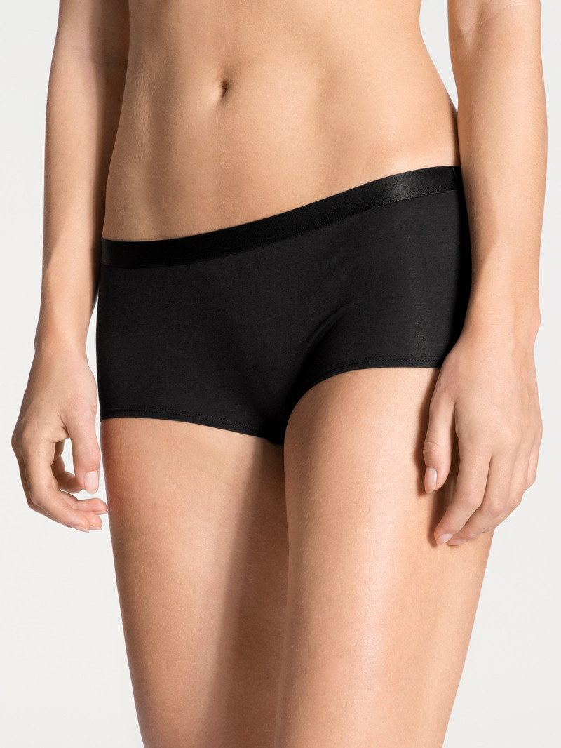 Biancheria Intima Donna Calida Natural Joy Panty Schwarz | 7564-TQFXG