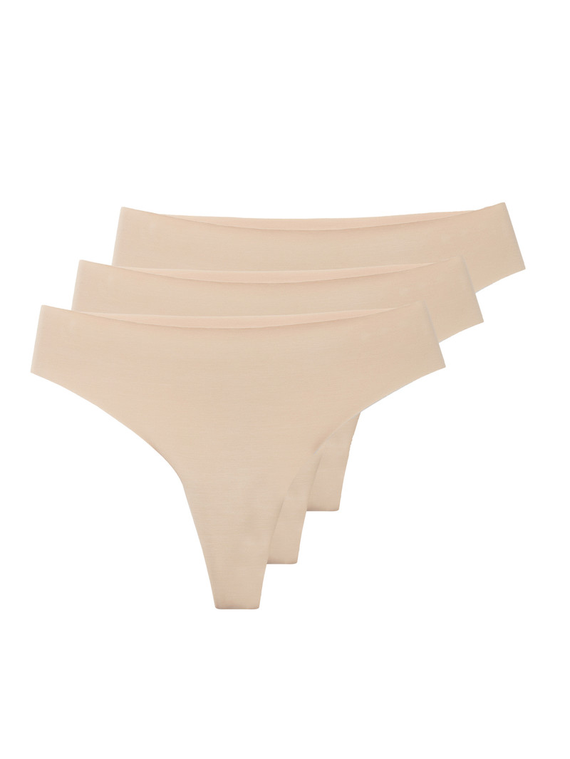 Biancheria Intima Donna Calida Natural Skin String, 3-pack Rosa | 7042-BNZFI