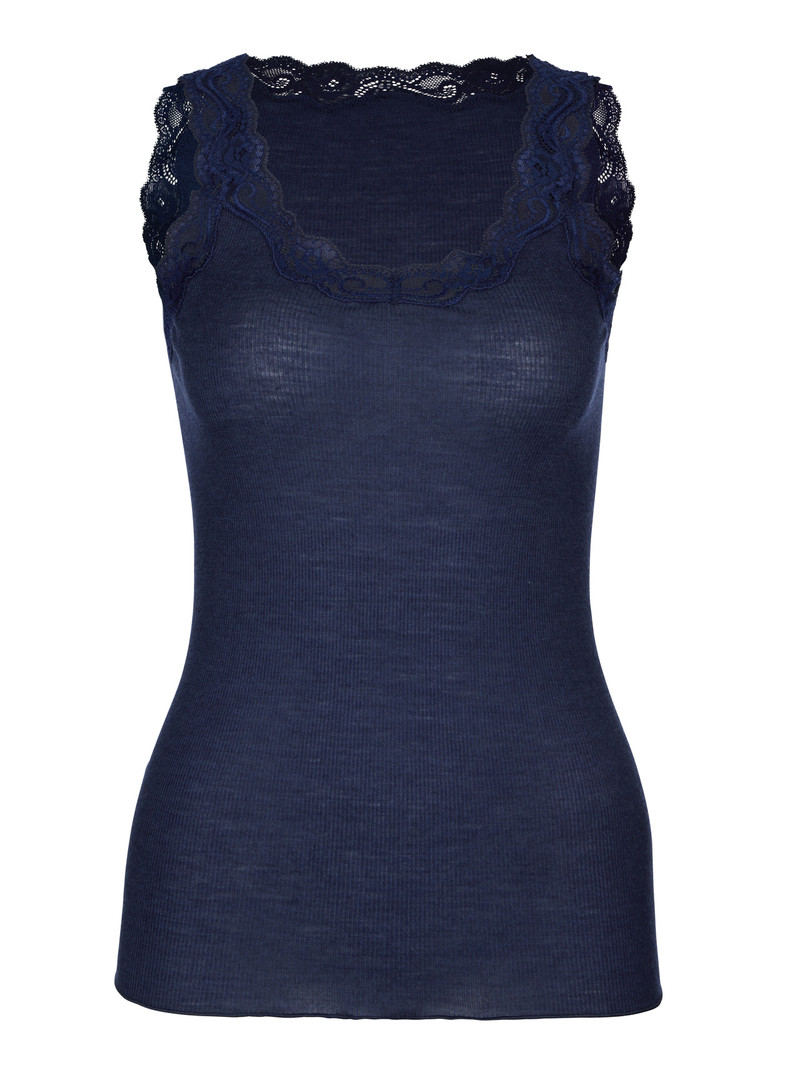 Biancheria Intima Donna Calida Richesse Lace Tank Top Blu | 9571-PZOIG