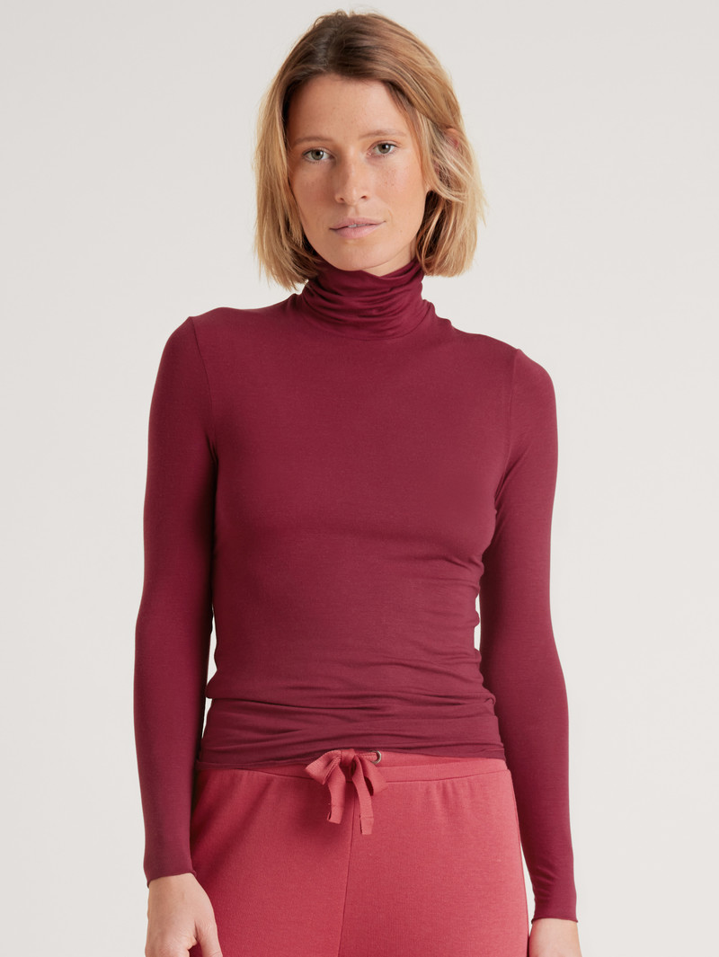 Biancheria Intima Donna Calida Second Skin Shirt Long-sleeve Rosse | 2356-BILGH