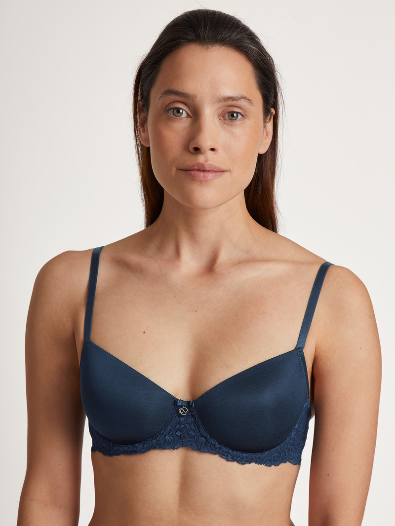 Biancheria Intima Donna Calida Sensual Secrets Underwired T-shirt Bra With Padding Blu | 7984-UCTJE