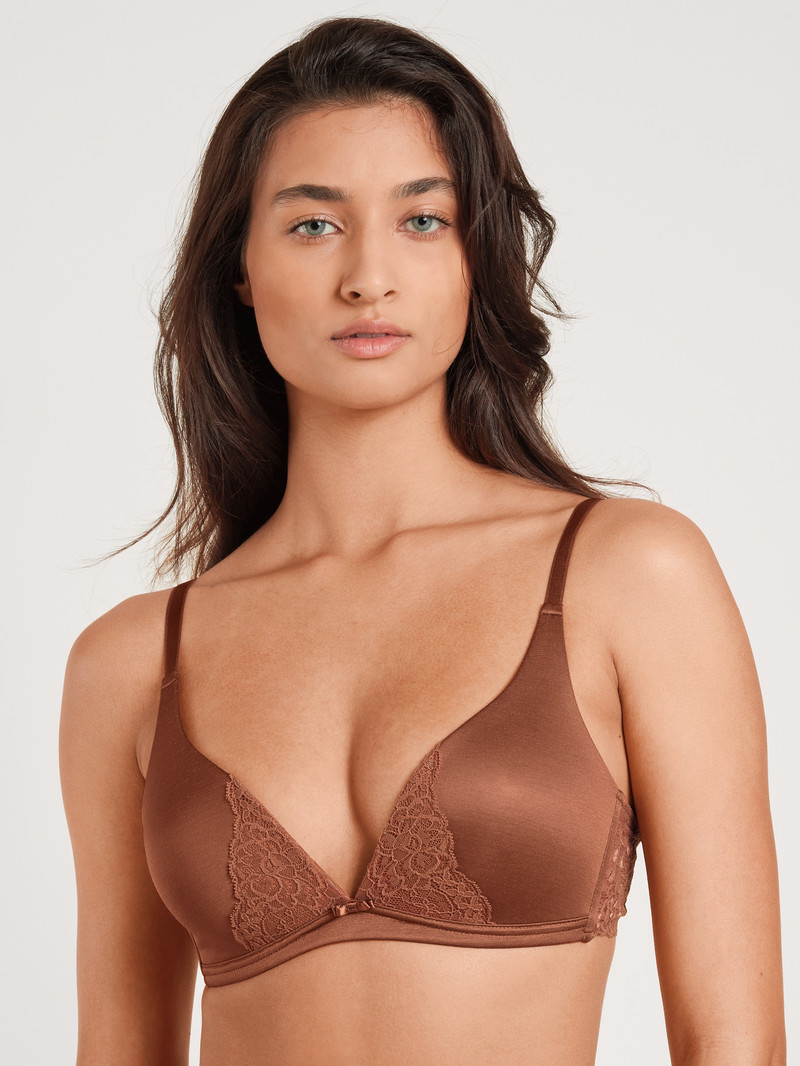 Biancheria Intima Donna Calida Sensual Secrets Soft Bra Ginger Bisquit | 7326-ETLVD