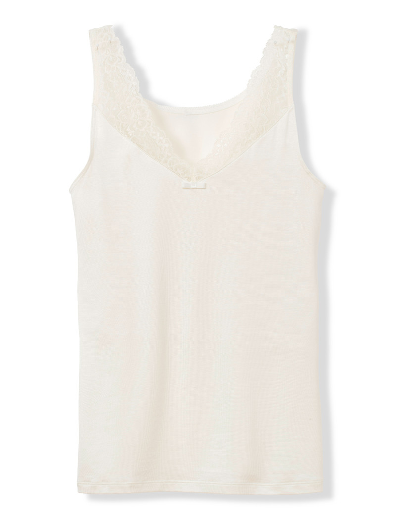 Biancheria Intima Donna Calida Sensual Secrets Tank Top Alabaster Crème | 0598-QTIAW