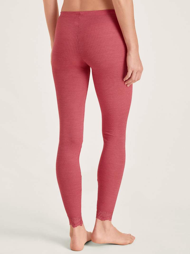 Biancheria Intima Donna Calida Silky Wool Joy Leggings Rosse | 4718-XDNMS