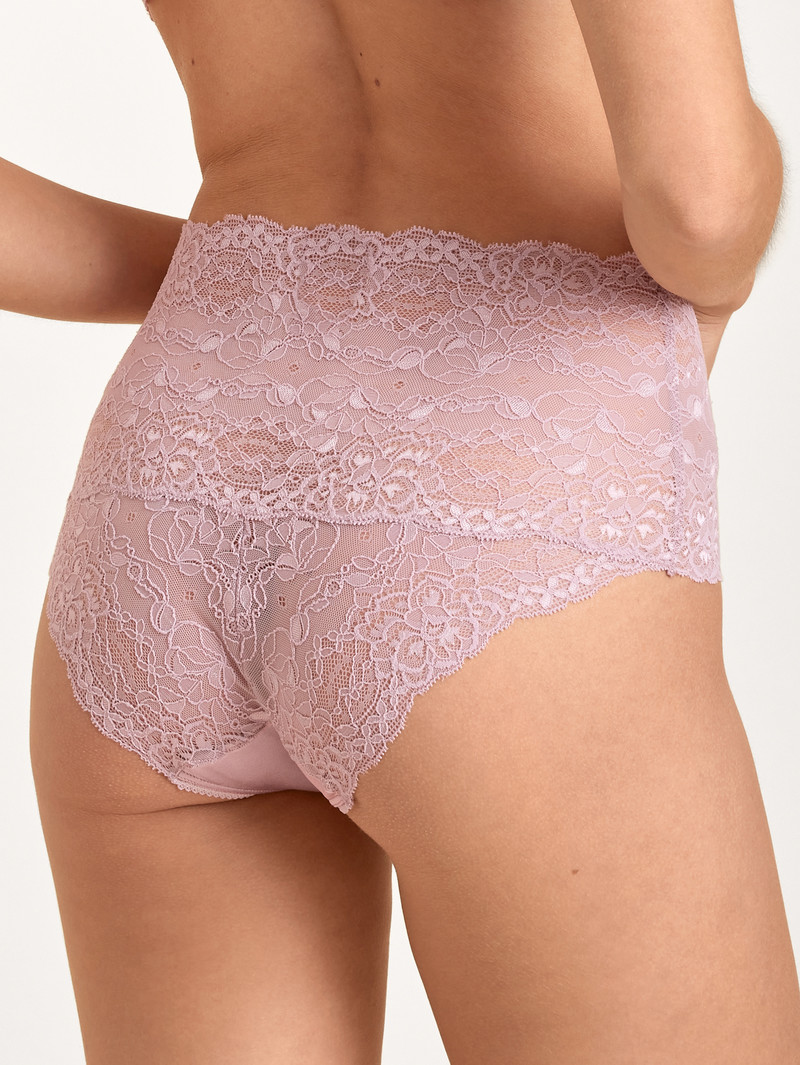 Biancheria Intima Donna Calida Special Brief With Lace, High Waist Mauve Shadow | 2471-JXYFI