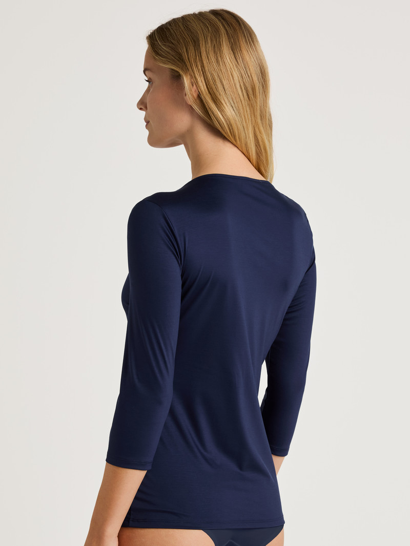 Biancheria Intima Donna Calida Special Shirt 3/4 Sleeve Blu | 6071-AEKGB