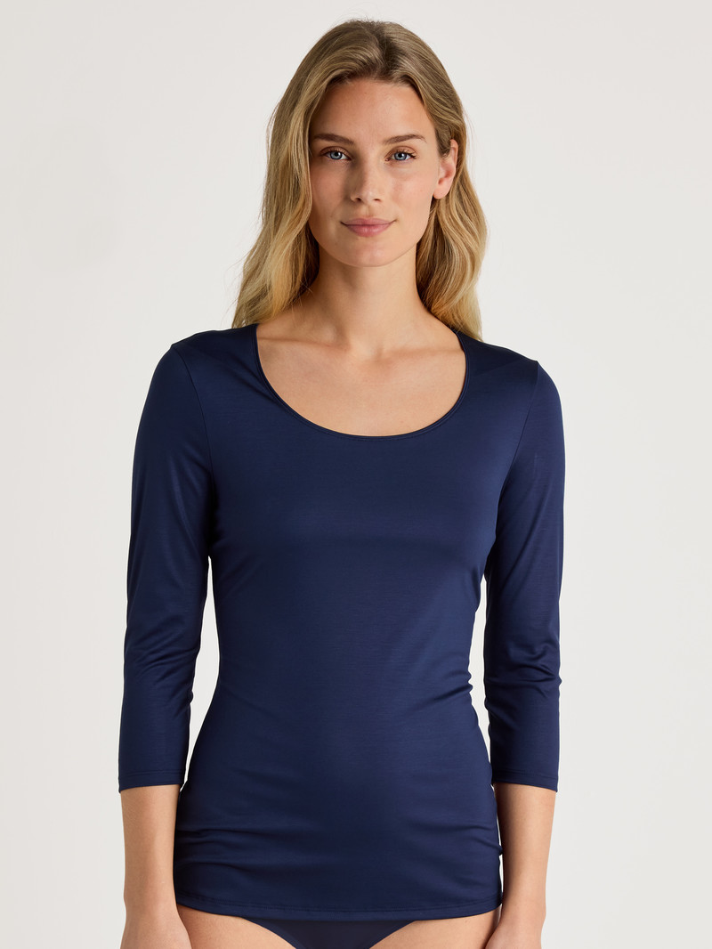 Biancheria Intima Donna Calida Special Shirt 3/4 Sleeve Blu | 6071-AEKGB