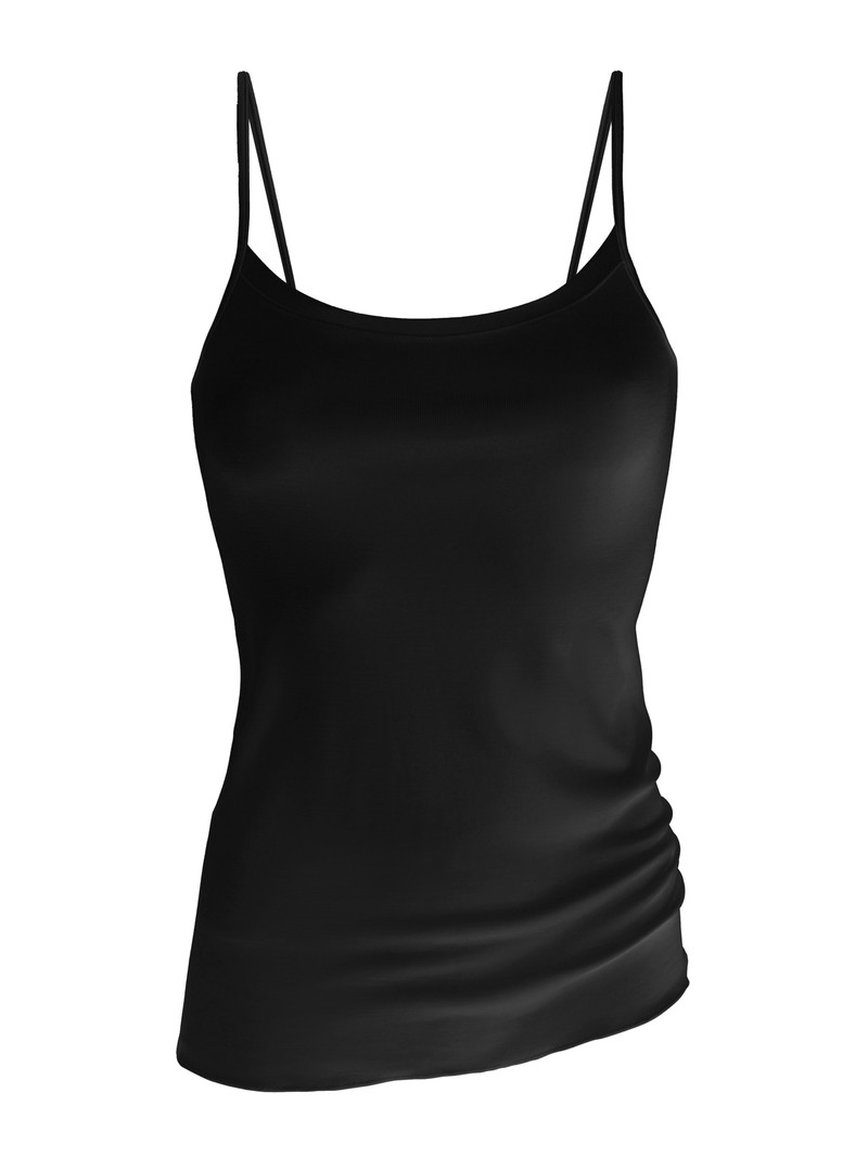 Biancheria Intima Donna Calida True Confidence Spaghetti Top Ws Schwarz | 1764-VJWFK