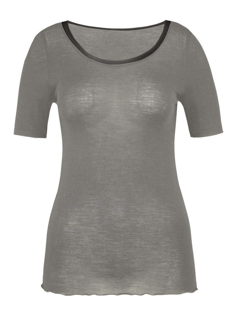 Biancheria Intima Donna Calida True Confidence Shirt Short Sleeve Platin Melé_ | 5182-LRCWG