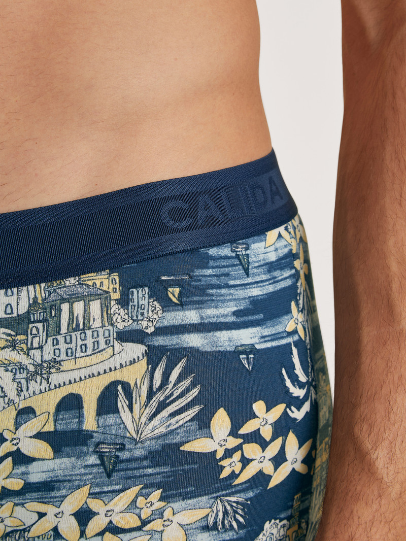 Biancheria Intima Uomo Calida Amalfi Journey Boxer Brief Blu | 8064-CRFTY