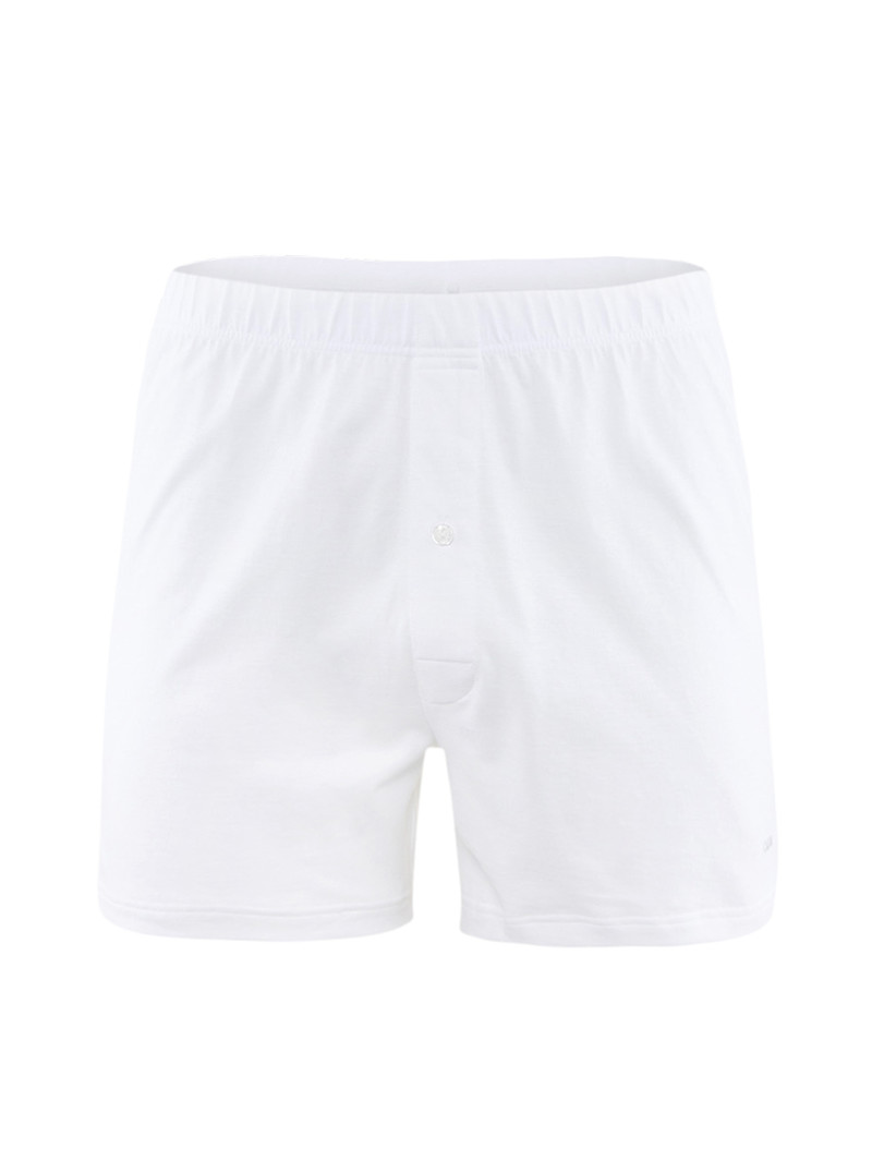 Biancheria Intima Uomo Calida Cotton Code Boxer Shorts With Fly Weiss | 7951-NGBID