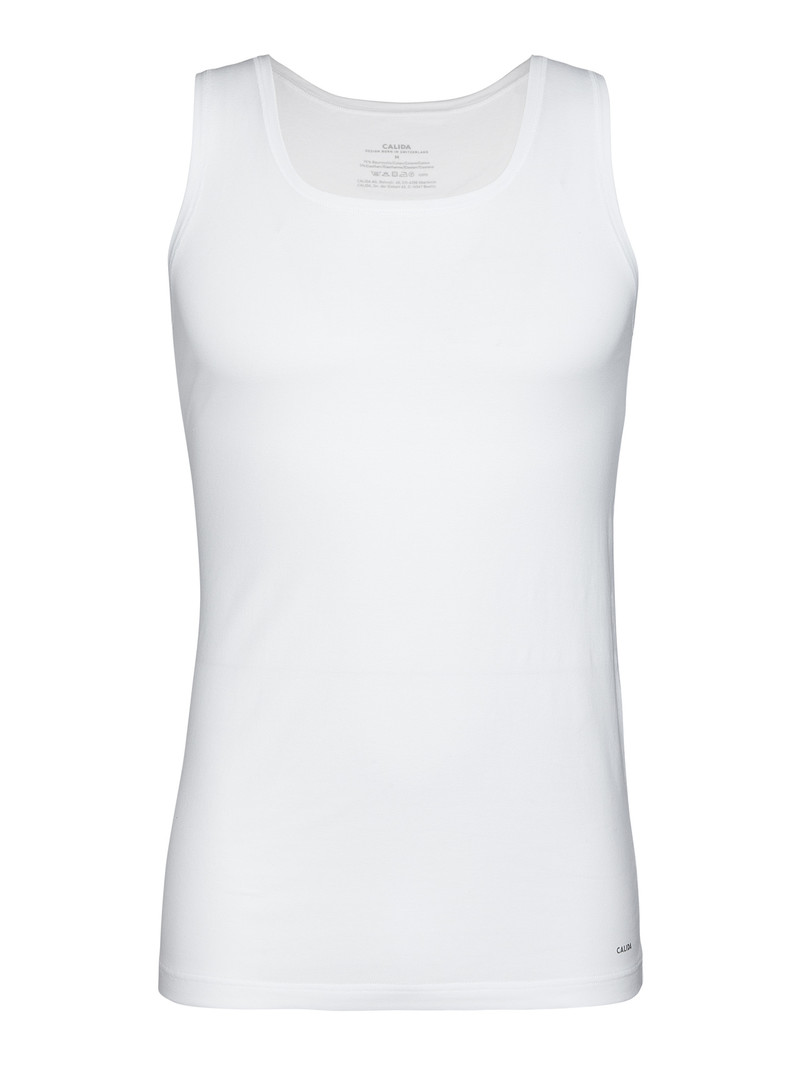 Biancheria Intima Uomo Calida Cotton Code Athletic Shirt Weiss | 5120-NKOXV