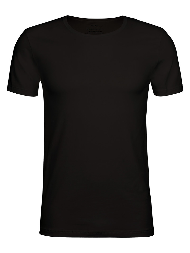 Biancheria Intima Uomo Calida Cotton Code T-shirt Schwarz | 4935-ABRPQ