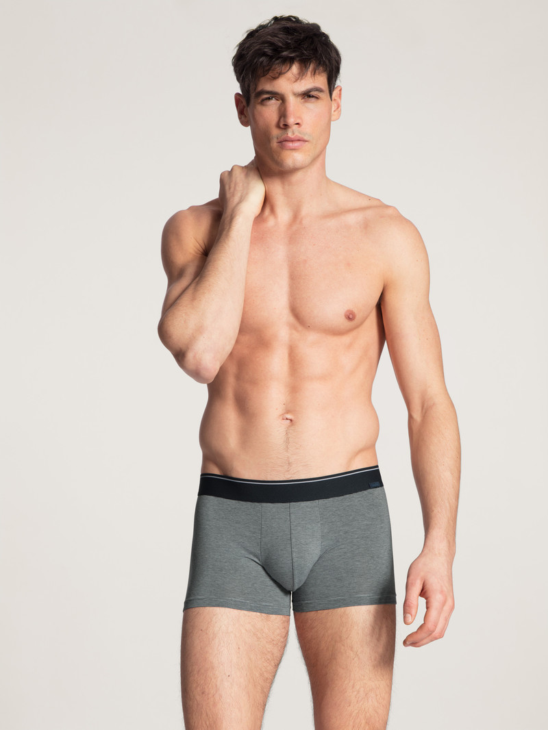 Biancheria Intima Uomo Calida Cotton Stretch Boxer Brief Fog | 6498-VWHMI