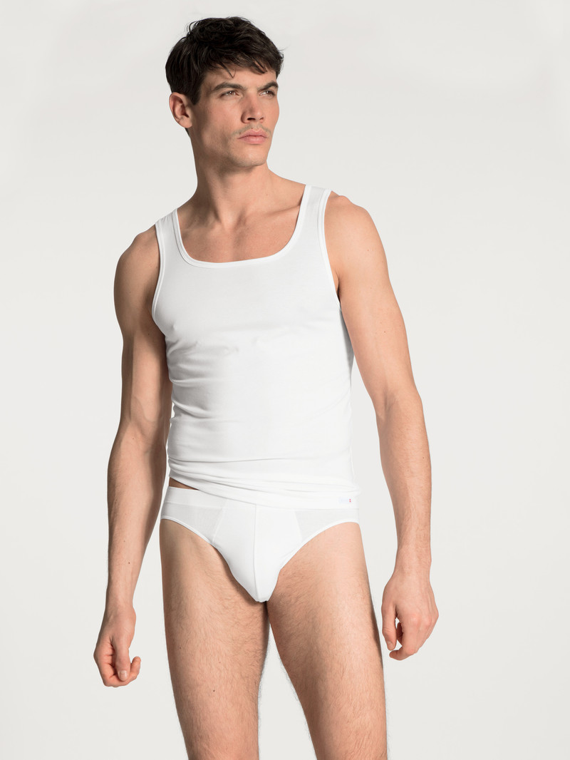 Biancheria Intima Uomo Calida Evolution Athletic Shirt Weiss | 3147-WKCVM